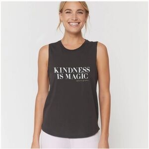 Spiritual Gangster Black 'Kindness Is Magic' Muscle Tee Small